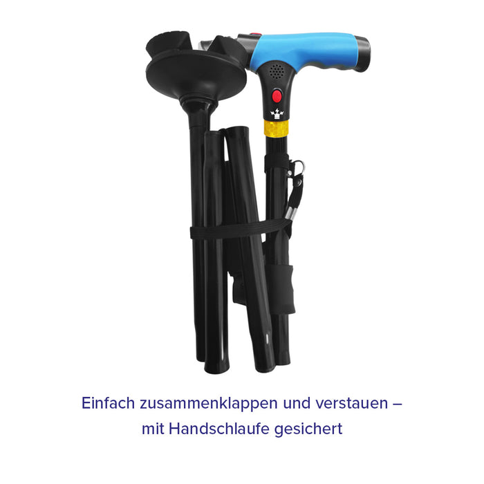 DR-HO'S Get Up & Go Gehstock, Dunkelblau / Schwarz