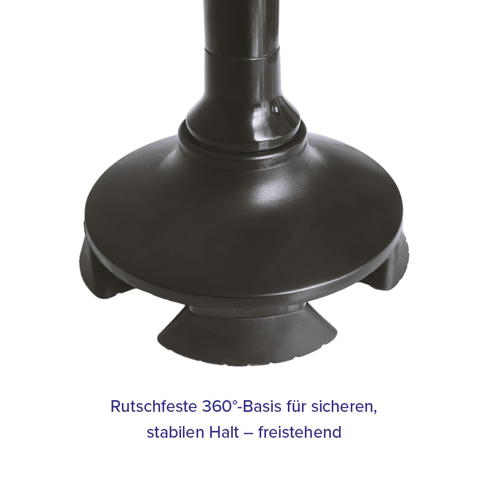 Rutschfester flexibler 360-Grad-4-Punkt-Standfuß des DR-HO'S Get Up & Go Gehstocks