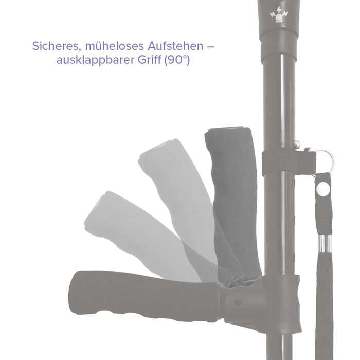 DR-HO'S Get Up & Go Gehstock, Dunkelblau / Schwarz