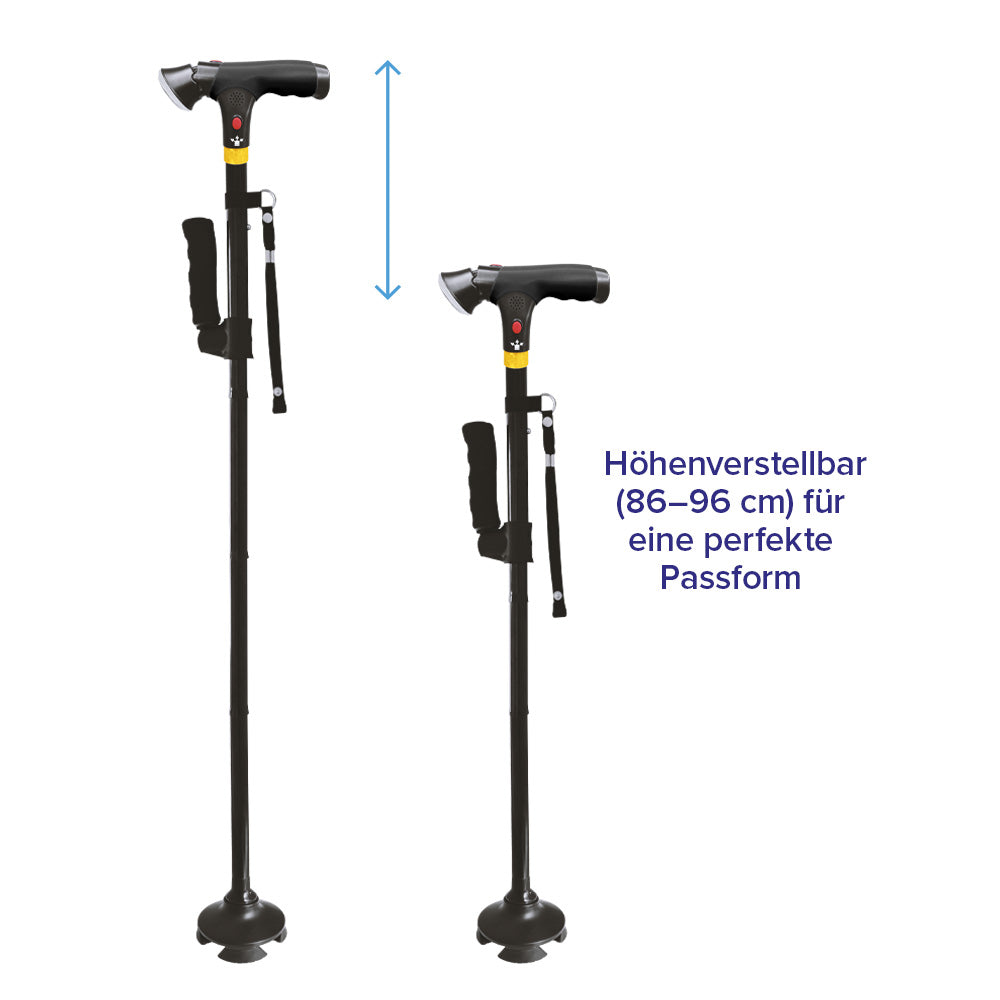 Höhenverstellbarer DR-HO'S Get Up & Go Gehstock mit Einstellbereich von 86 bis 96 cm